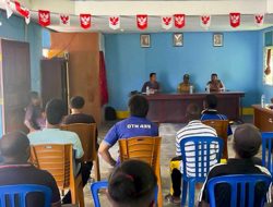 Polres Supiori Gelar Sosialisasi Penertiban BBM di Kampung Manggonswan, Distrik Kep. Aruri Kab. Supiori