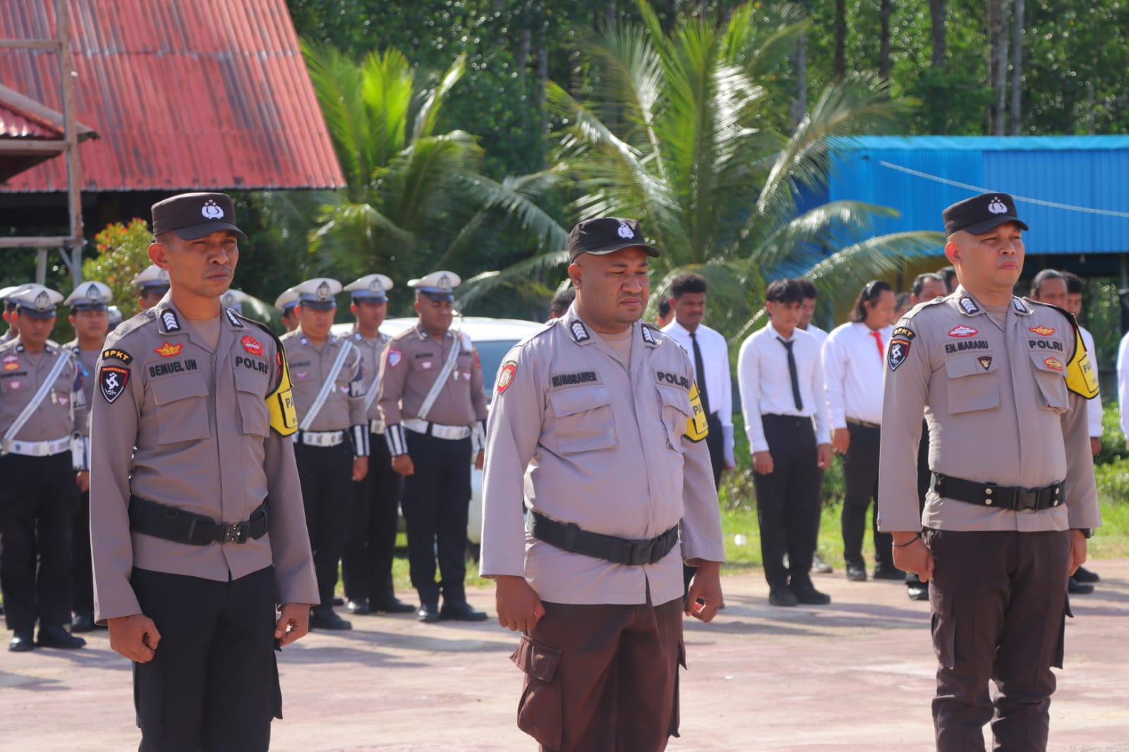 Pengukuhan Pamapta 1, 2 dan 3 Polres Supiori